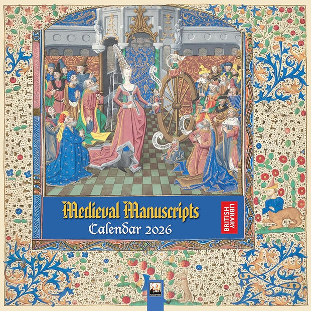 British Library: Medieval Manuscripts Wall Calendar 2026 (Art Calendar) cover image