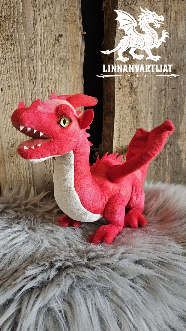 Punainen suuri lohikäärme – Maldrag Tulikehä – pituus 40 cm