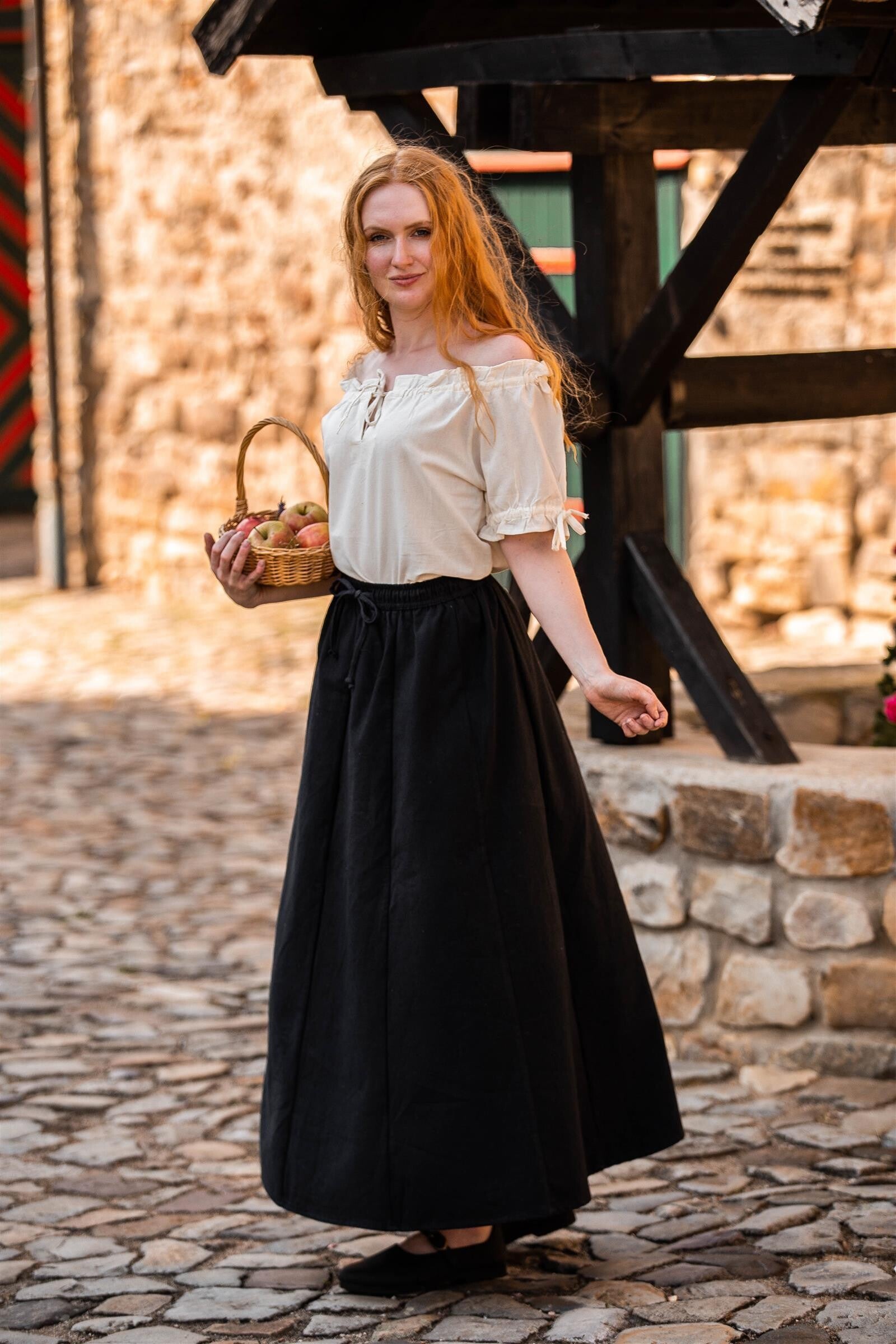 Smilla-keskiaikahame, paksua puuvillaa, eri värejä