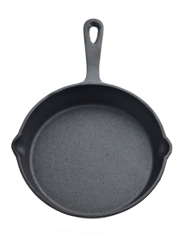 Pyöreä valurautainen paistinpannu kahvalla 25 cm, 20 cm ja 15 cm