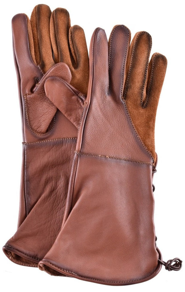 Haukanmetsästäjän nahkahanskat